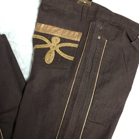 Old School Jeans NwT 13/14 Brown Gold - Picture 5 of 5